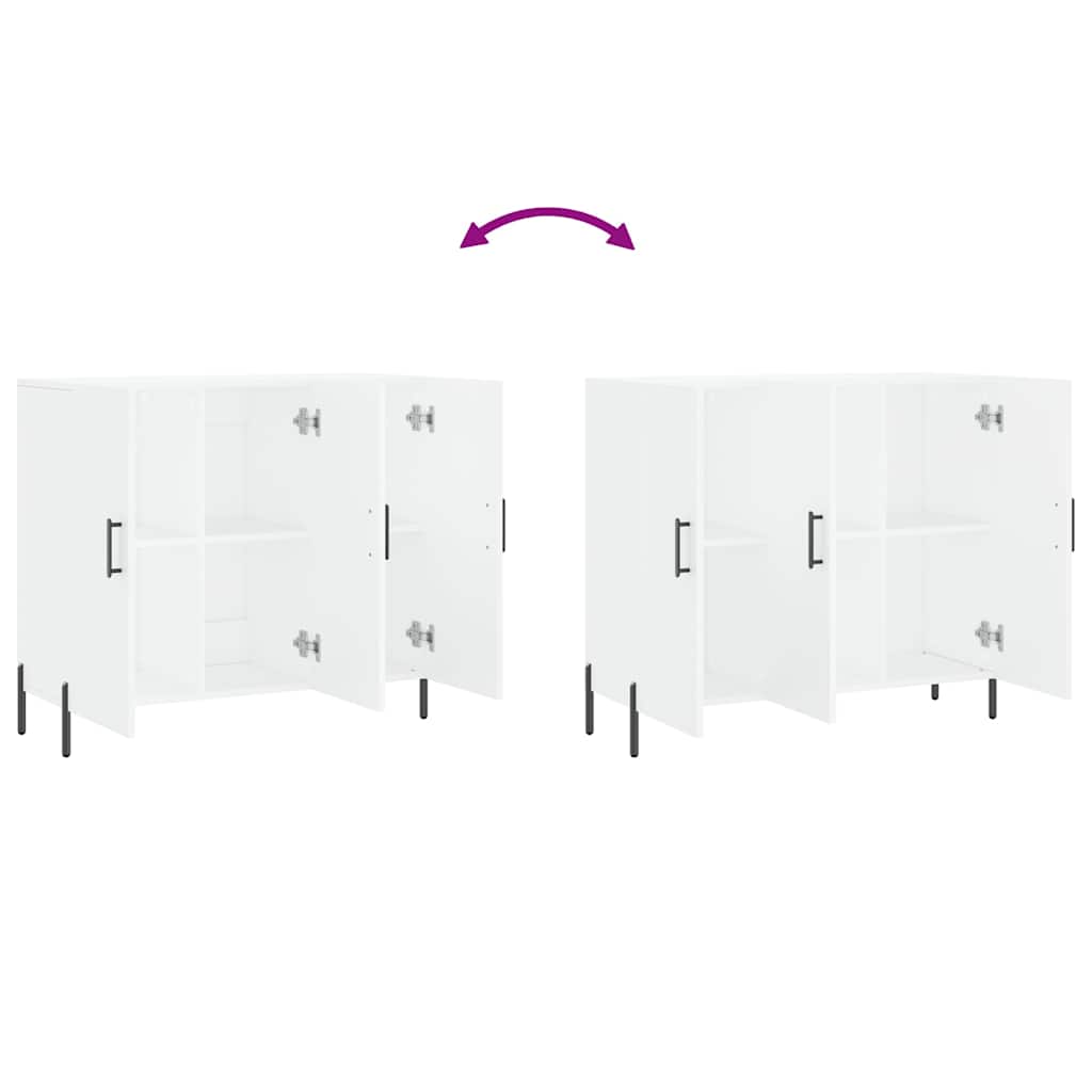Sideboard White 90x34x80 cm Engineered Wood