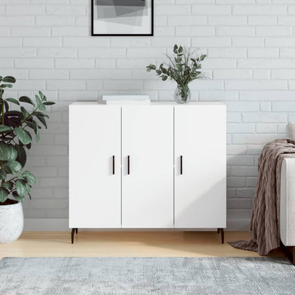 Sideboard White 90x34x80 cm Engineered Wood