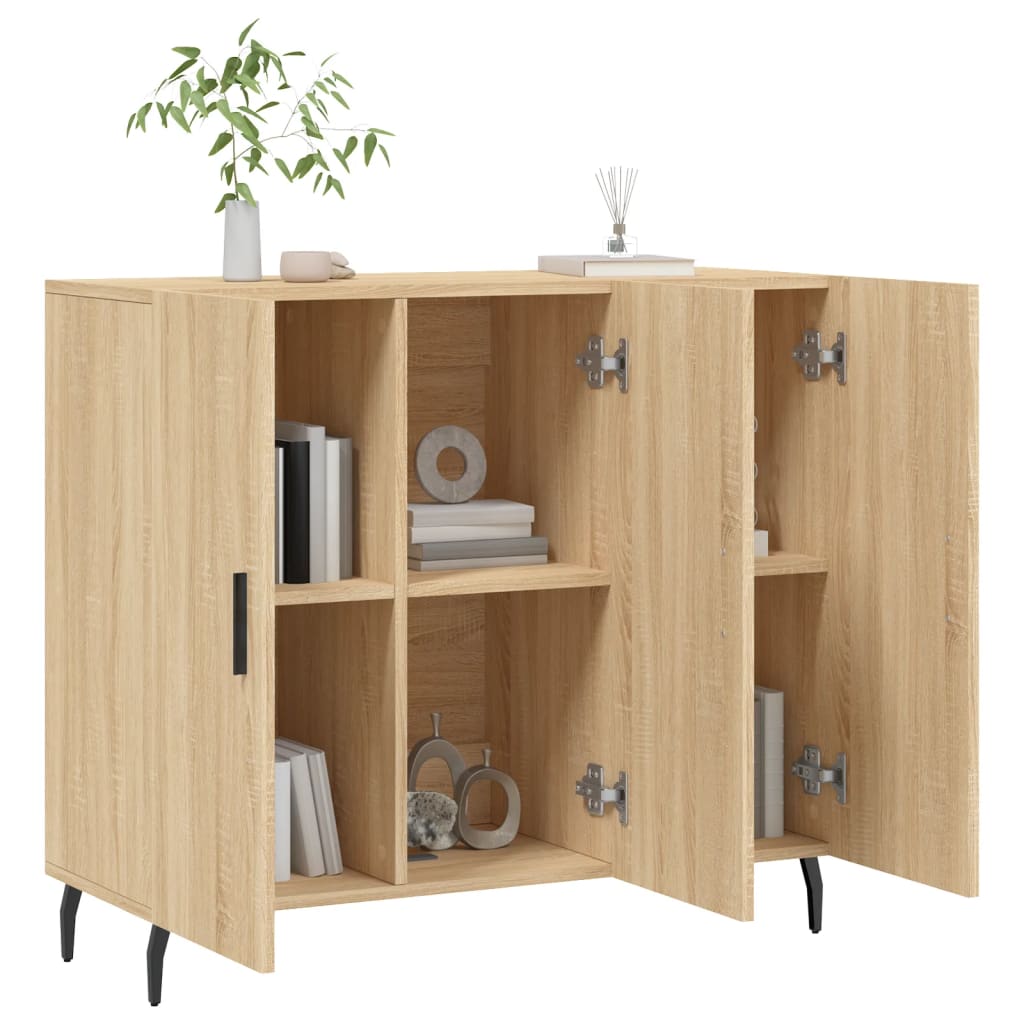 Sideboard Sonoma Oak 90x34x80 cm Engineered Wood