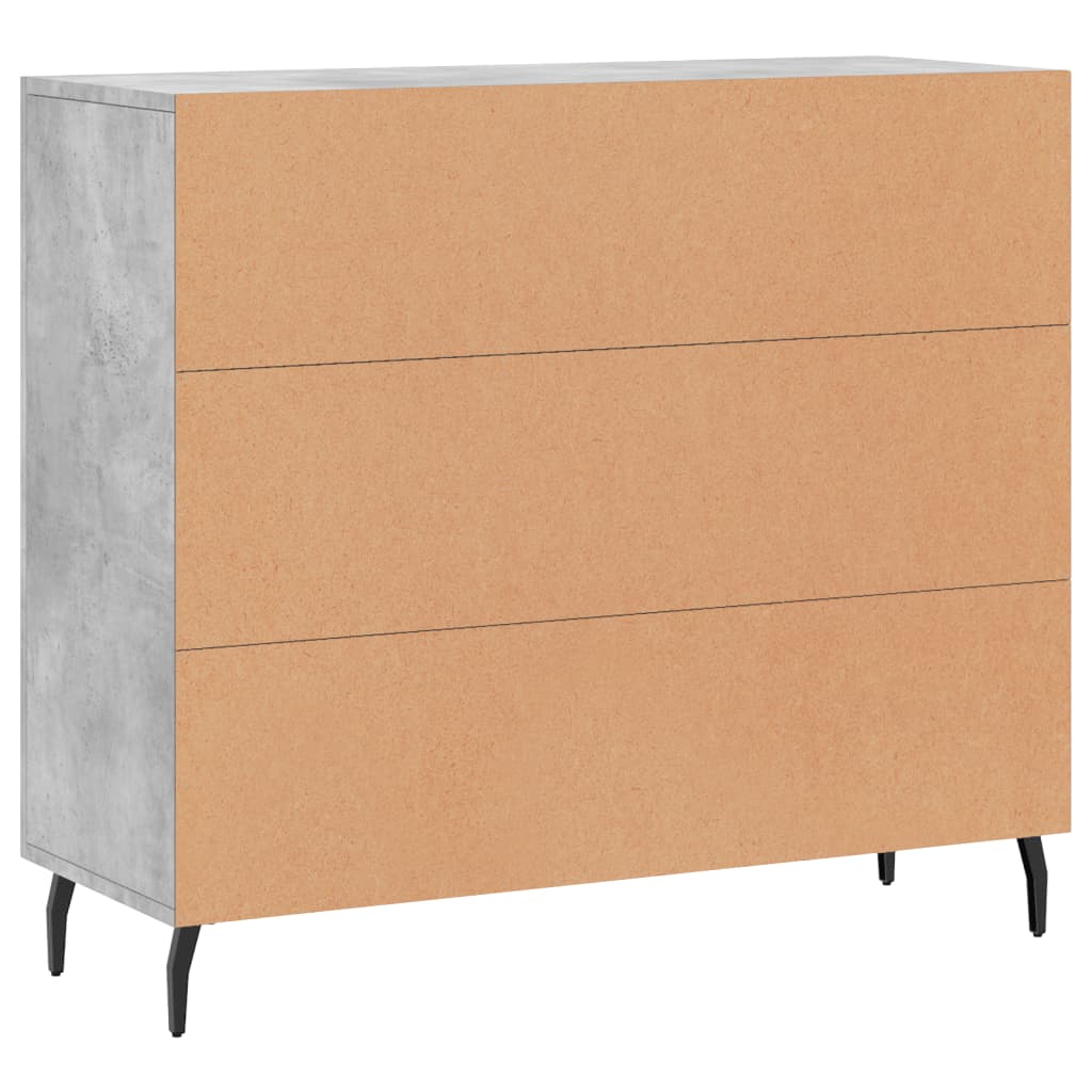 Sideboard Concrete Grey 90x34x80 cm Engineered Wood