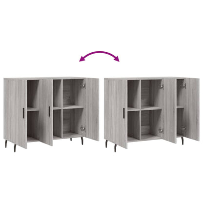 Sideboard Grey Sonoma 90x34x80 cm Engineered Wood