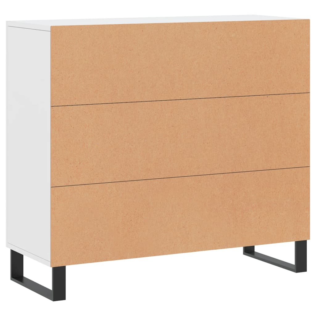 Sideboard White 90x34x80 cm Engineered Wood
