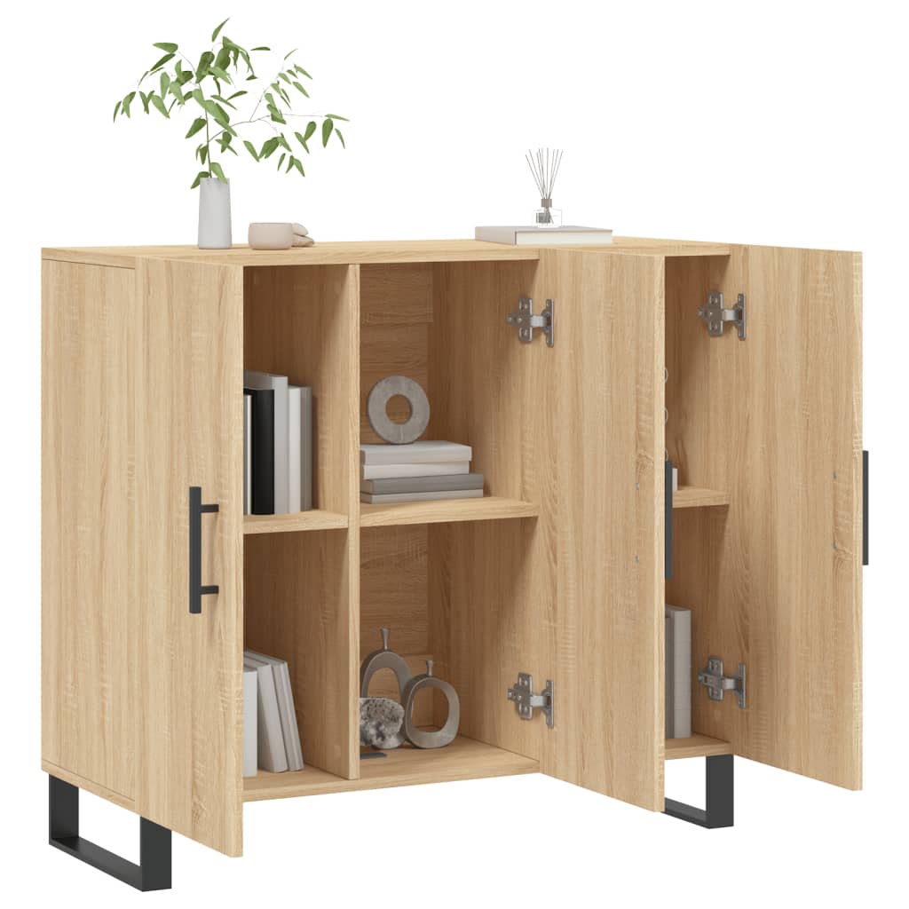Sideboard Sonoma Oak 90x34x80 cm Engineered Wood