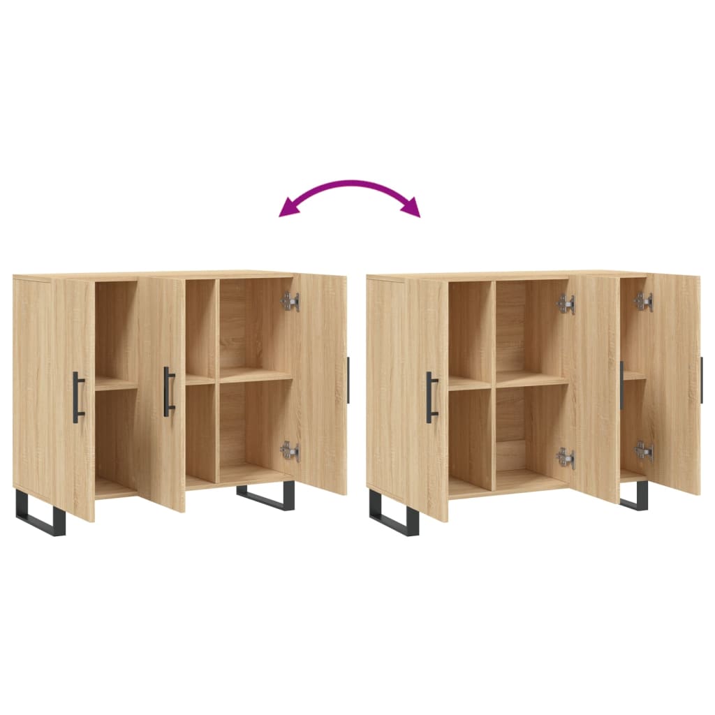 Sideboard Sonoma Oak 90x34x80 cm Engineered Wood