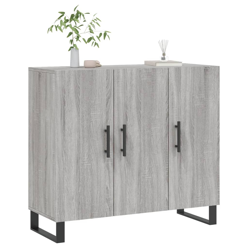 Sideboard Grey Sonoma 90x34x80 cm Engineered Wood