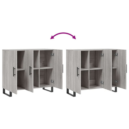 Sideboard Grey Sonoma 90x34x80 cm Engineered Wood