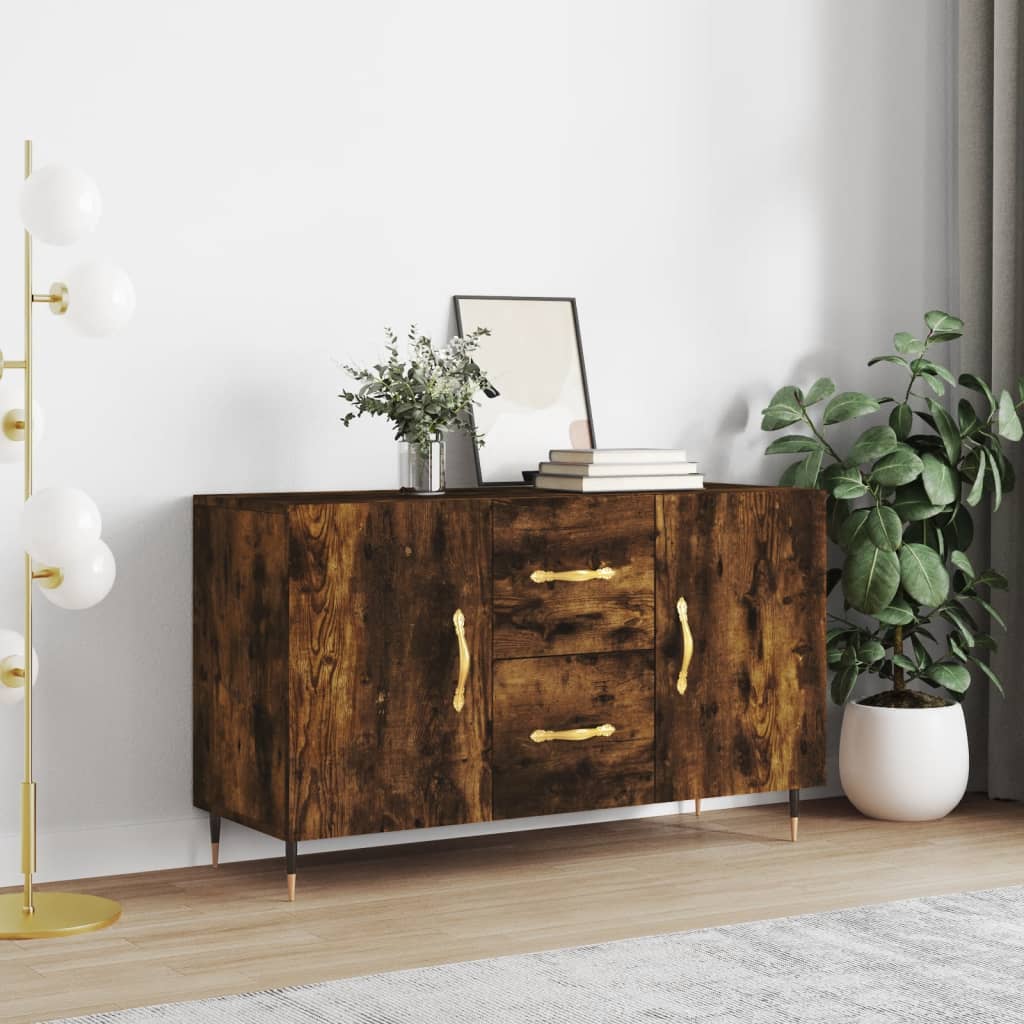 Sideboard Smoked Oak 100x36x60 cm Engineered Wood