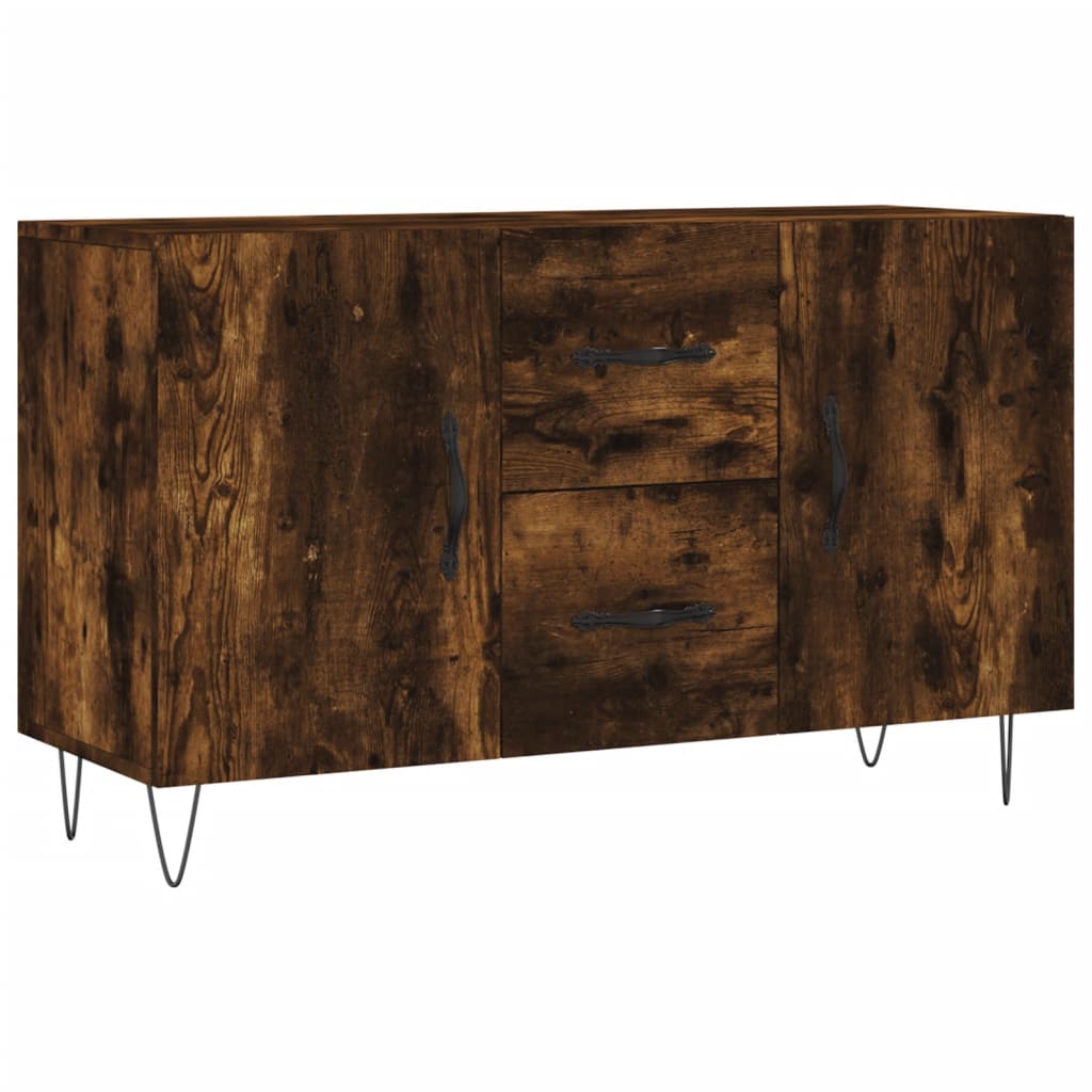 Sideboard Smoked Oak 100x36x60 cm Engineered Wood