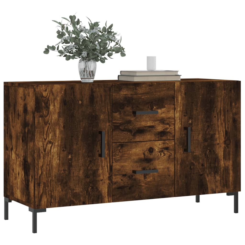 Sideboard Smoked Oak 100x36x60 cm Engineered Wood