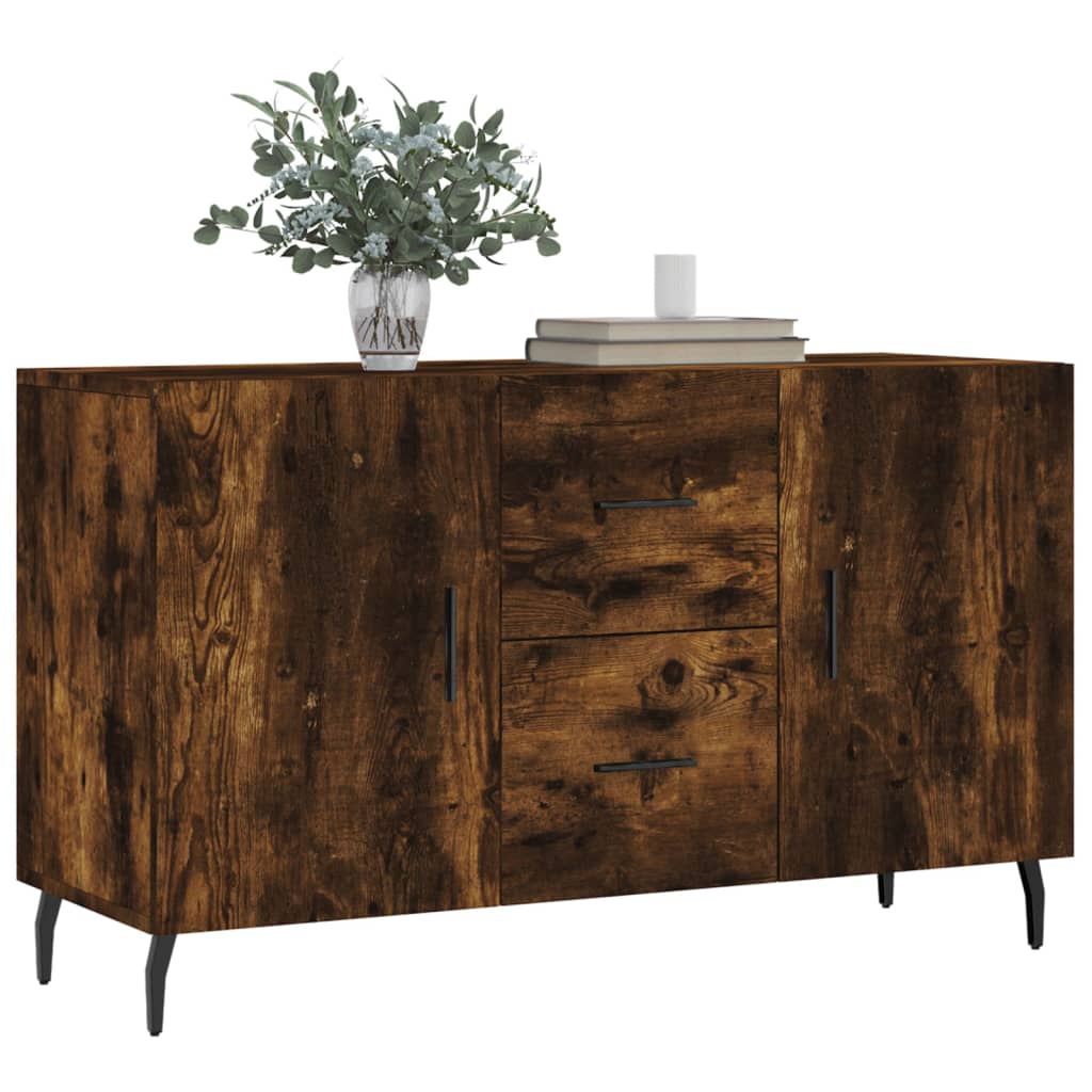Sideboard | Smoked Oak | Engineered Wood | 100x36x60 cm | Sideboard