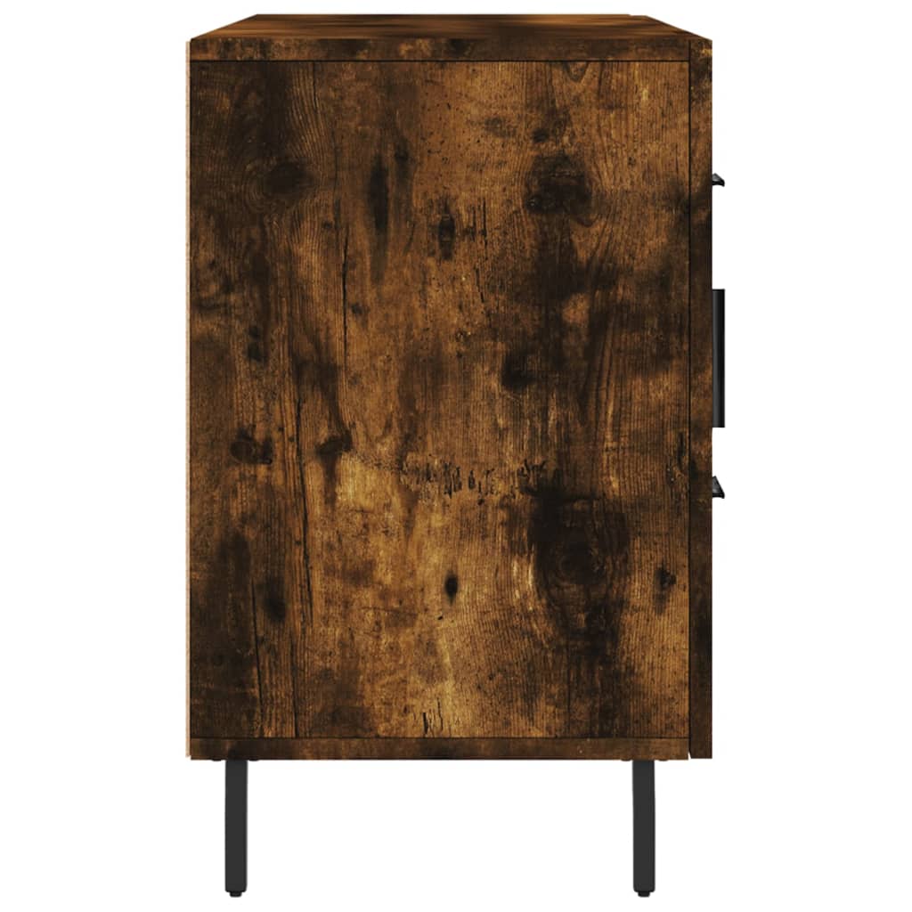 Sideboard | Smoked Oak | Engineered Wood | 100x36x60 cm | Sideboard