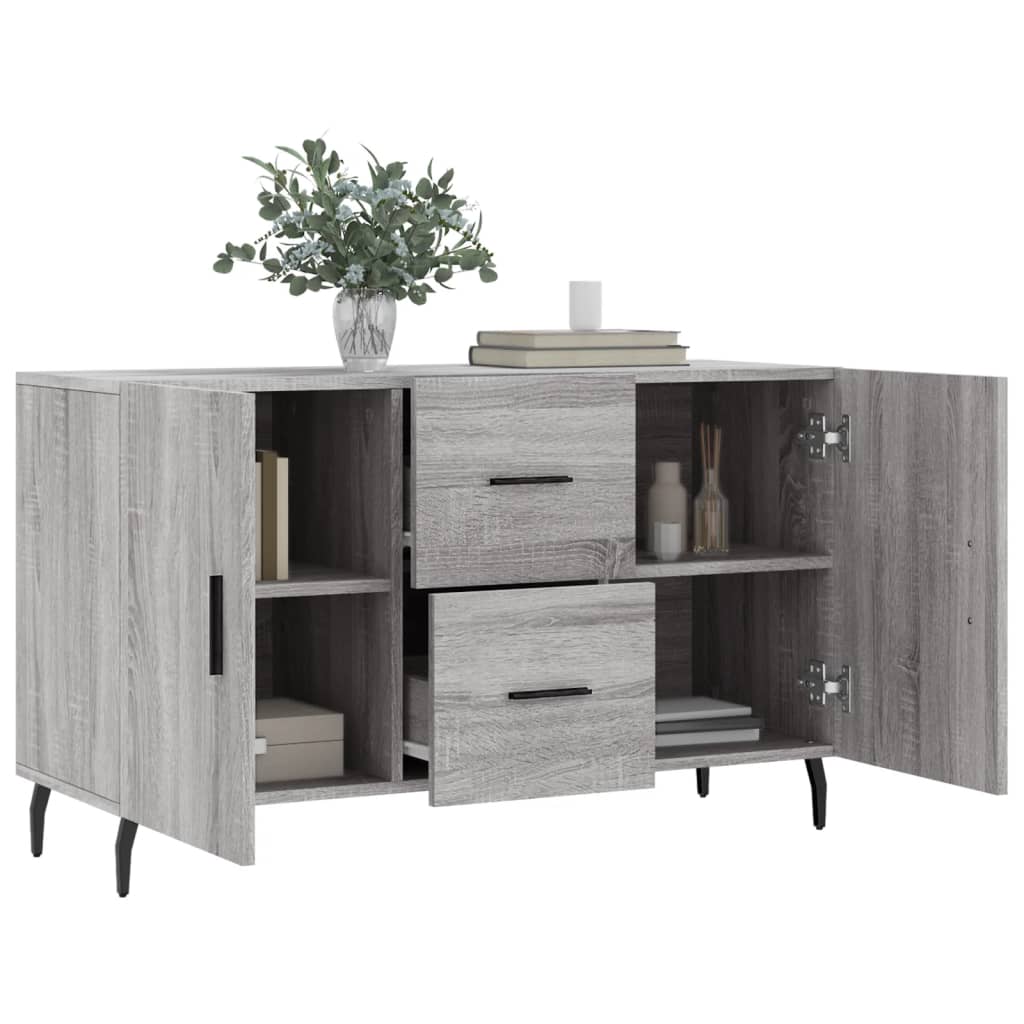 Sideboard | Grey Sonoma | Engineered wood, Metal | 100 x 36 x 60 cm