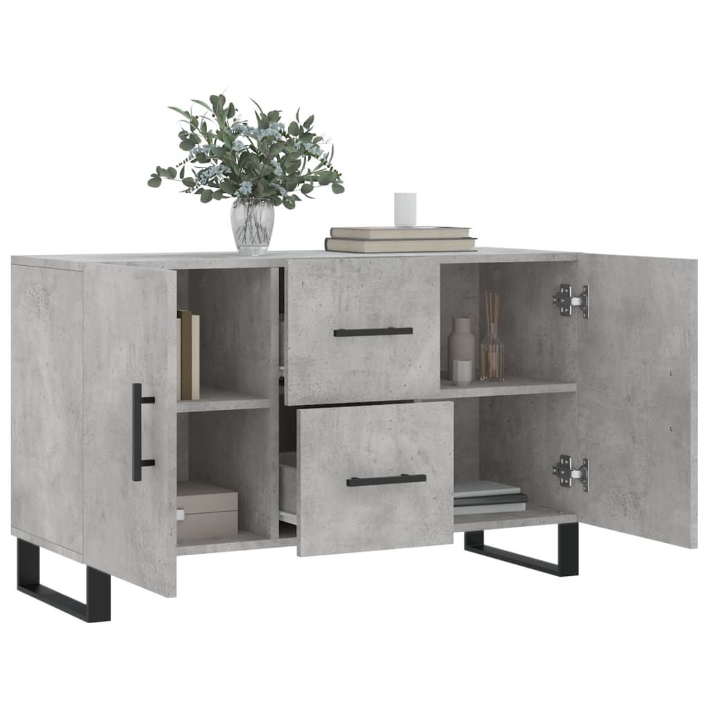 Sideboard | Concrete Grey | Engineered wood, Metal | 100cm x 36cm x 60cm