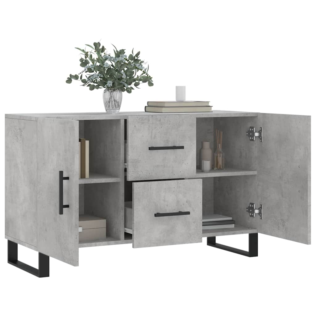 Sideboard Concrete Grey 100x36x60 cm Engineered Wood