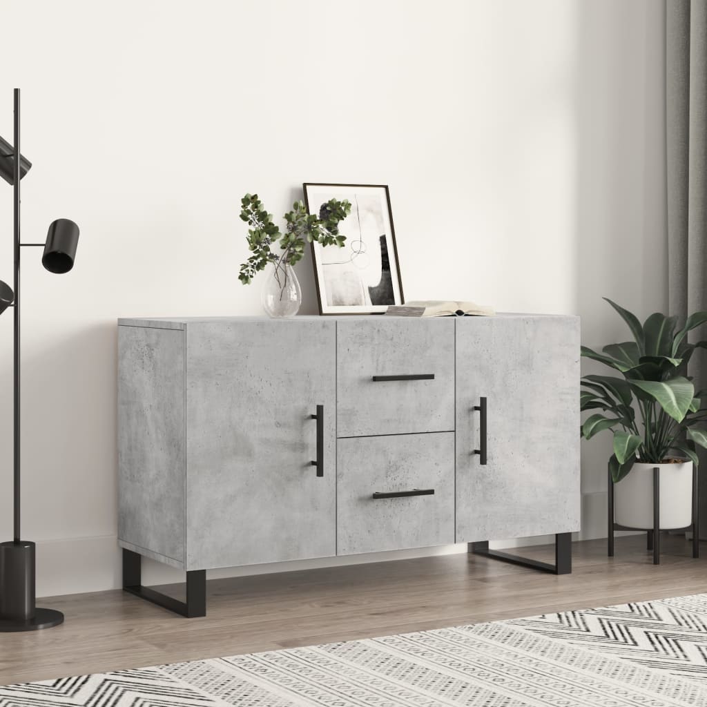 Sideboard | Concrete Grey | Engineered wood, Metal | 100cm x 36cm x 60cm