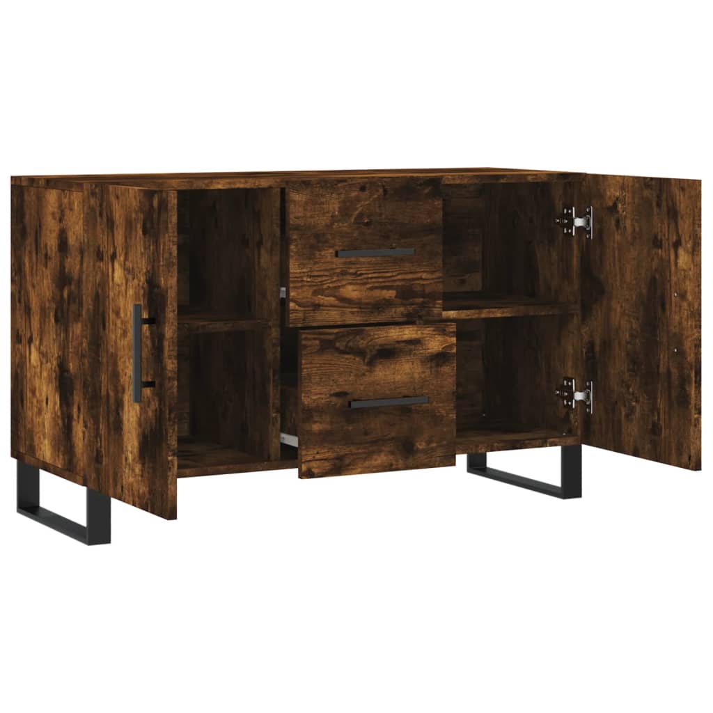 Sideboard Smoked Oak 100x36x60 cm Engineered Wood