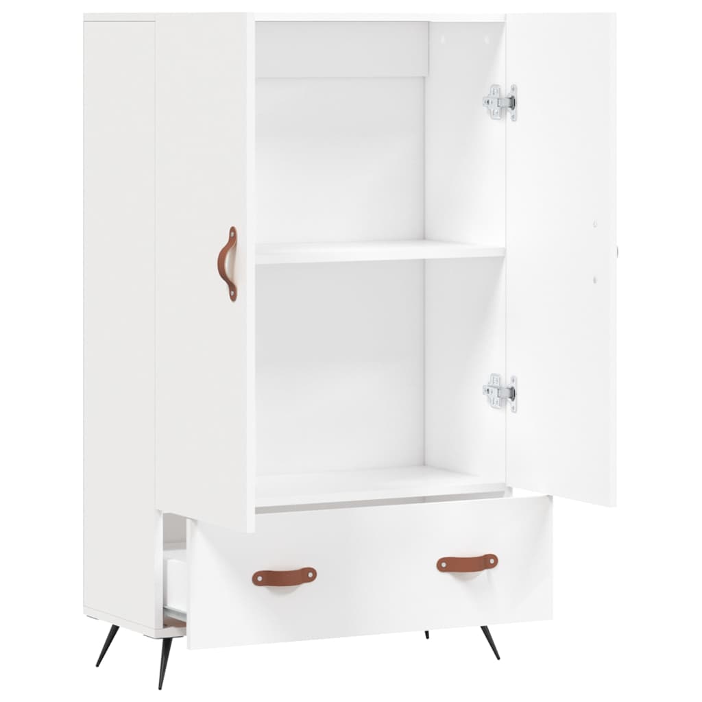 Highboard White 69.5x31x115 cm Engineered Wood