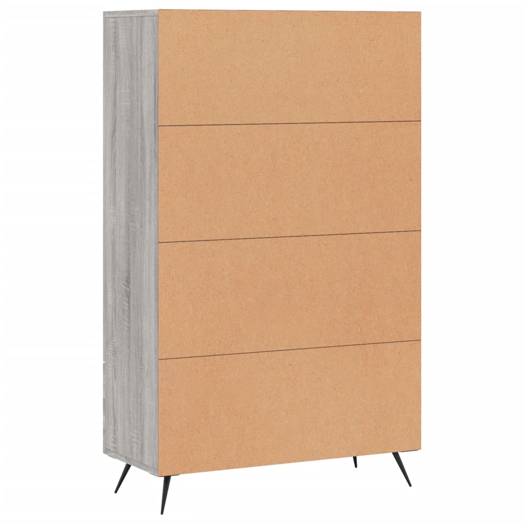 Highboard Grey Sonoma 69.5x31x115 cm Engineered Wood