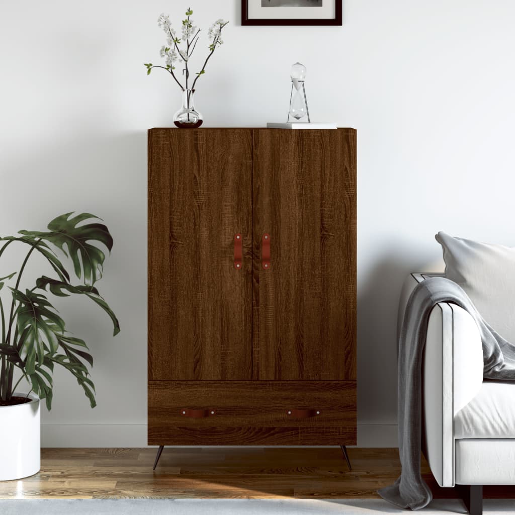 Highboard Brown Oak 69.5x31x115 cm Engineered Wood