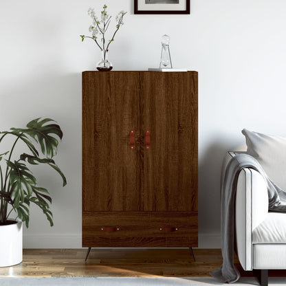 Highboard Brown Oak 69.5x31x115 cm Engineered Wood