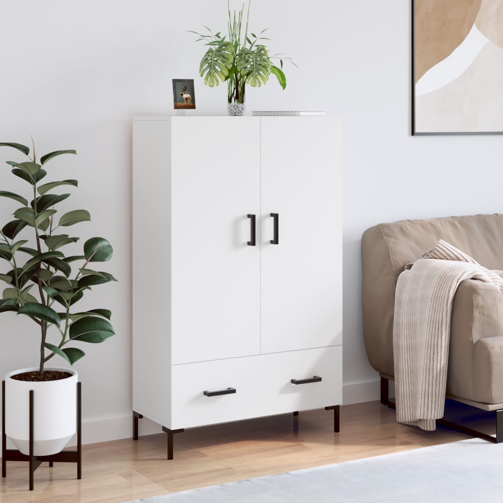 Highboard White 69.5x31x115 cm Engineered Wood