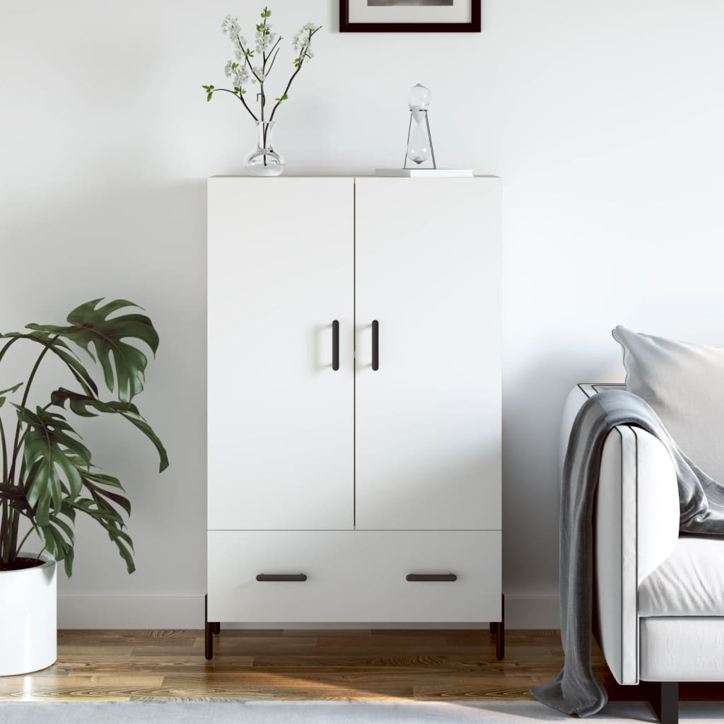Highboard White 69.5x31x115 cm Engineered Wood
