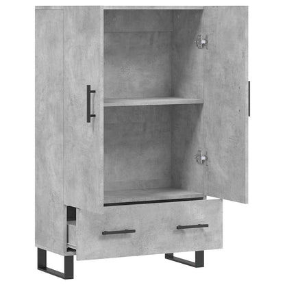 Highboard Concrete Grey 69.5x31x115 cm Engineered Wood