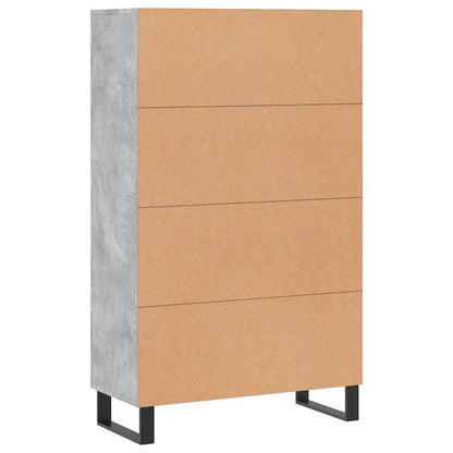 Highboard Concrete Grey 69.5x31x115 cm Engineered Wood