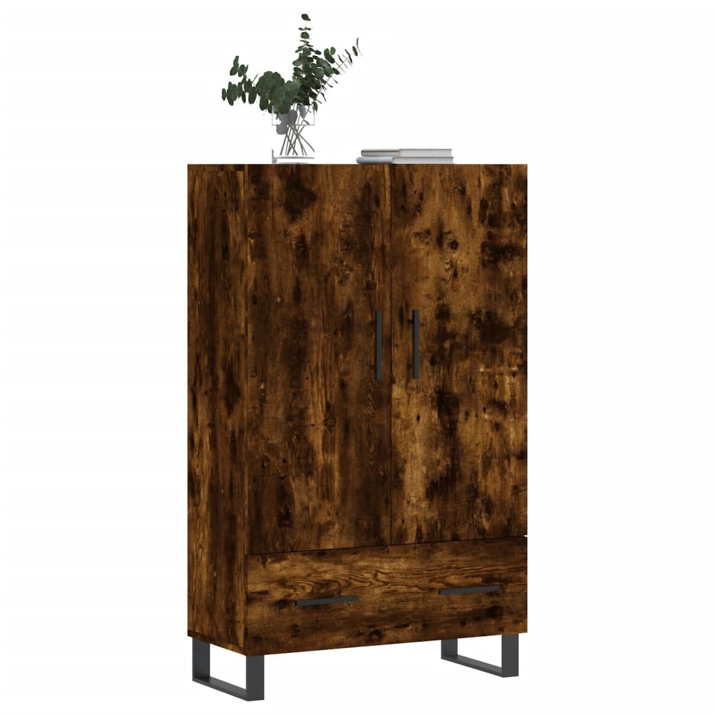 Highboard Smoked Oak 69.5x31x115 cm Engineered Wood