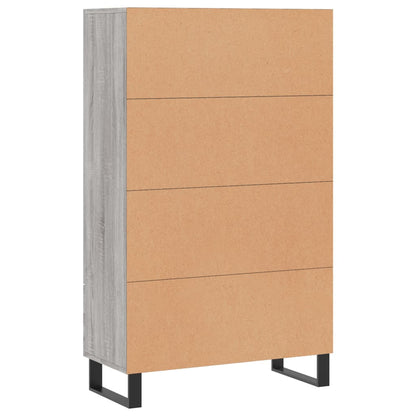 Highboard Grey Sonoma 69.5x31x115 cm Engineered Wood