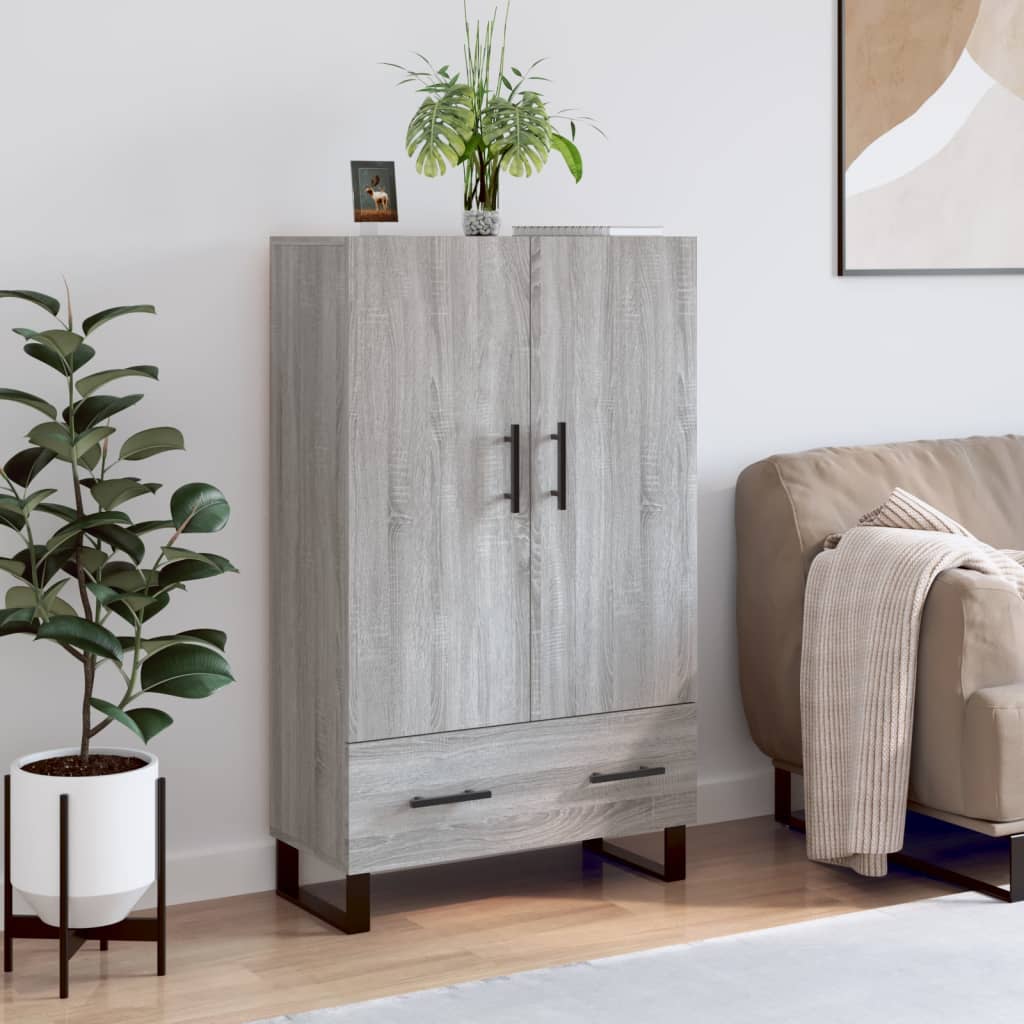 Highboard Grey Sonoma 69.5x31x115 cm Engineered Wood