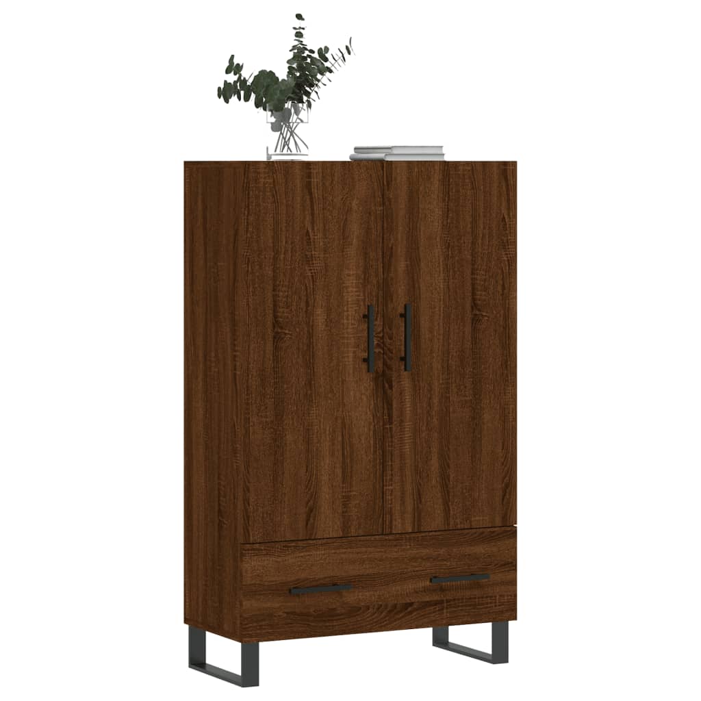Highboard Brown Oak 69.5x31x115 cm Engineered Wood