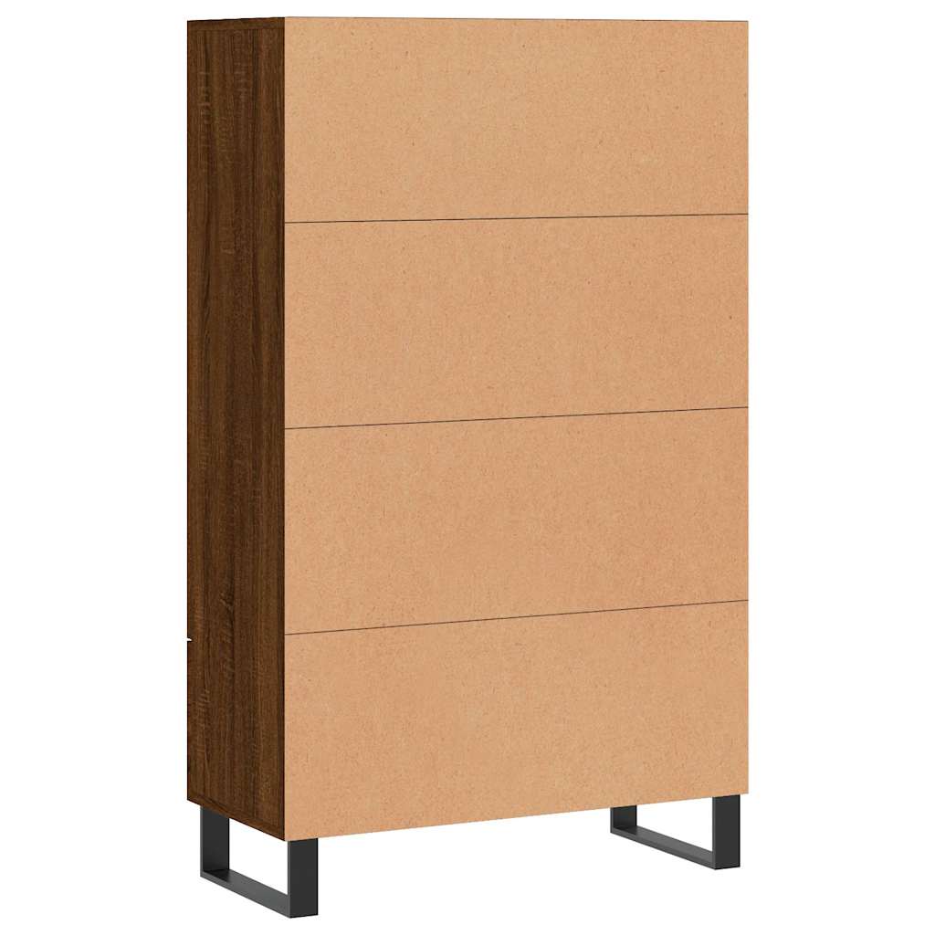 Highboard Brown Oak 69.5x31x115 cm Engineered Wood