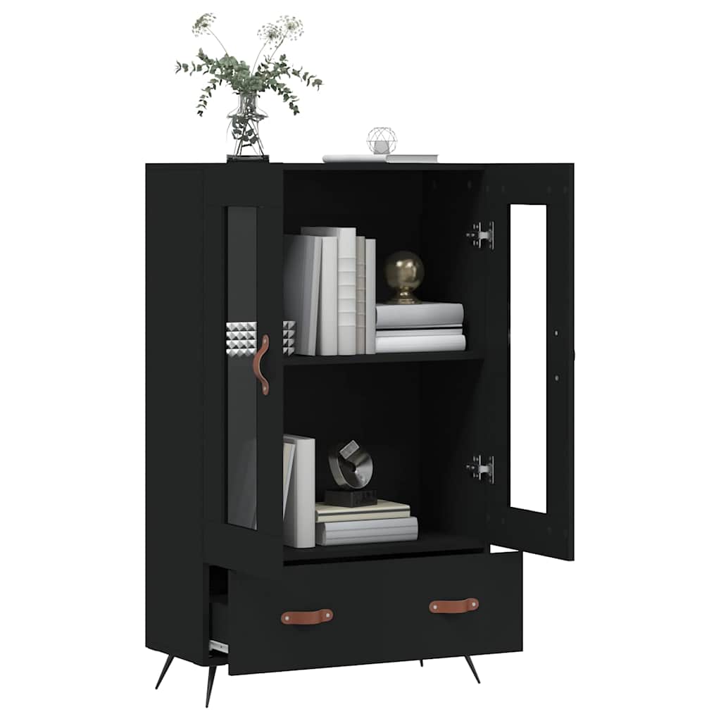 Highboard Black 69,5x31x115 cm Engineered Wood