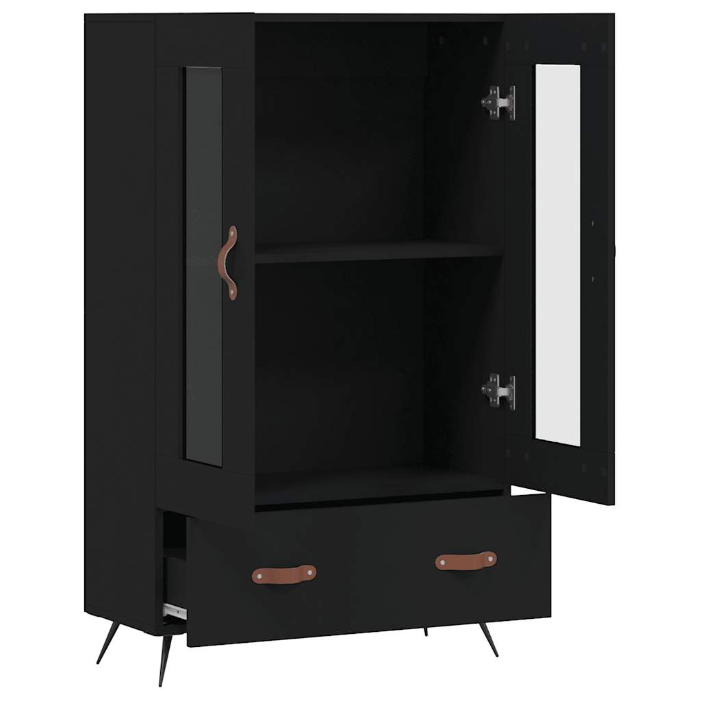 Highboard Black 69,5x31x115 cm Engineered Wood