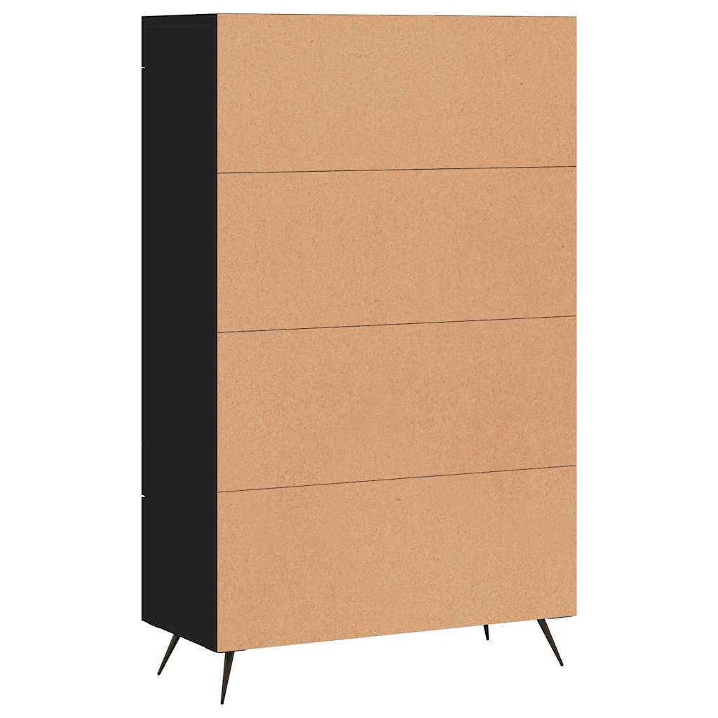 Highboard Black 69,5x31x115 cm Engineered Wood