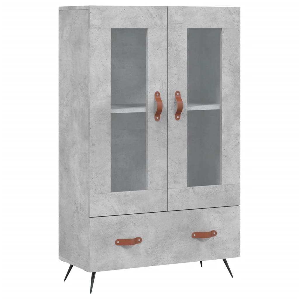 Highboard Concrete Grey 69,5x31x115 cm Engineered Wood