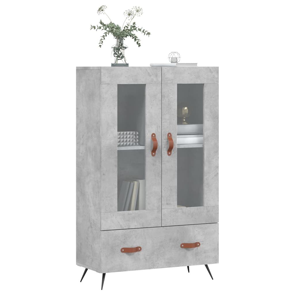 Highboard Concrete Grey 69,5x31x115 cm Engineered Wood