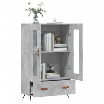 Highboard Concrete Grey 69,5x31x115 cm Engineered Wood