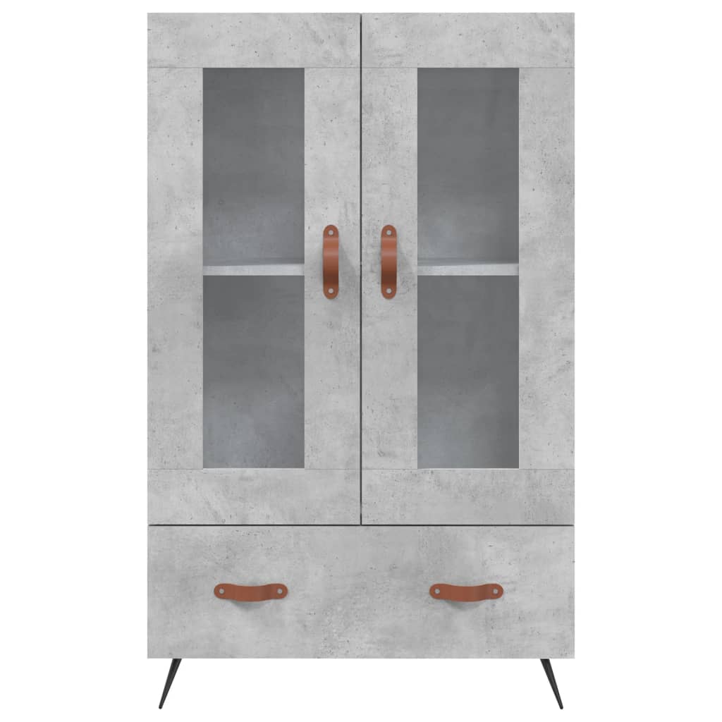 Highboard Concrete Grey 69.5x31x115 cm Engineered Wood