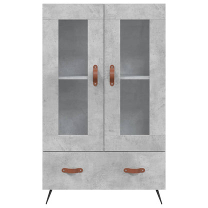 Highboard Concrete Grey 69.5x31x115 cm Engineered Wood