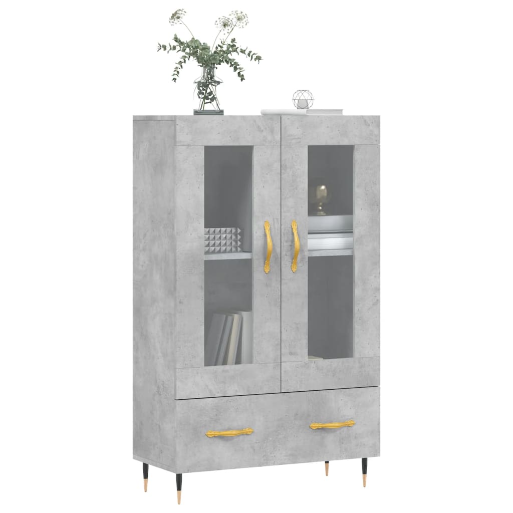Highboard Concrete Grey 69,5x31x115 cm Engineered Wood
