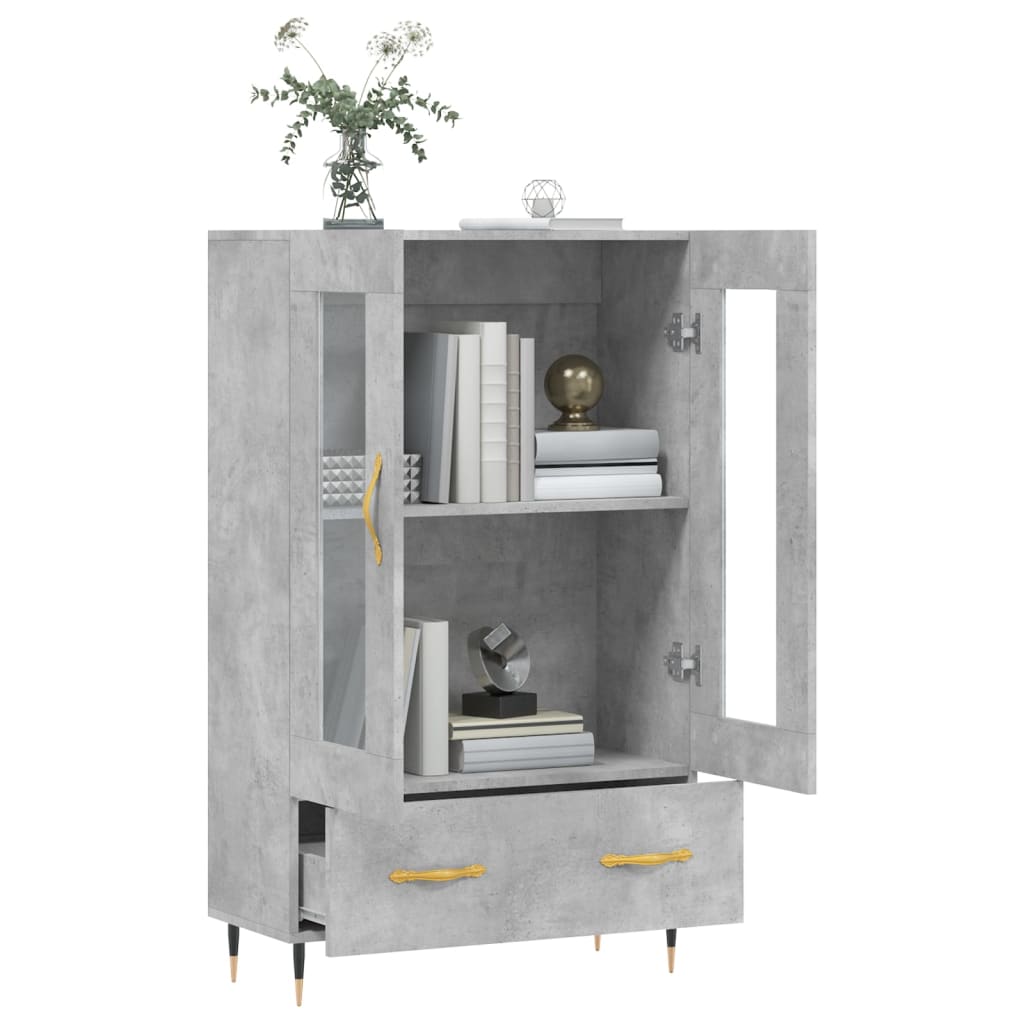 Highboard Concrete Grey 69,5x31x115 cm Engineered Wood