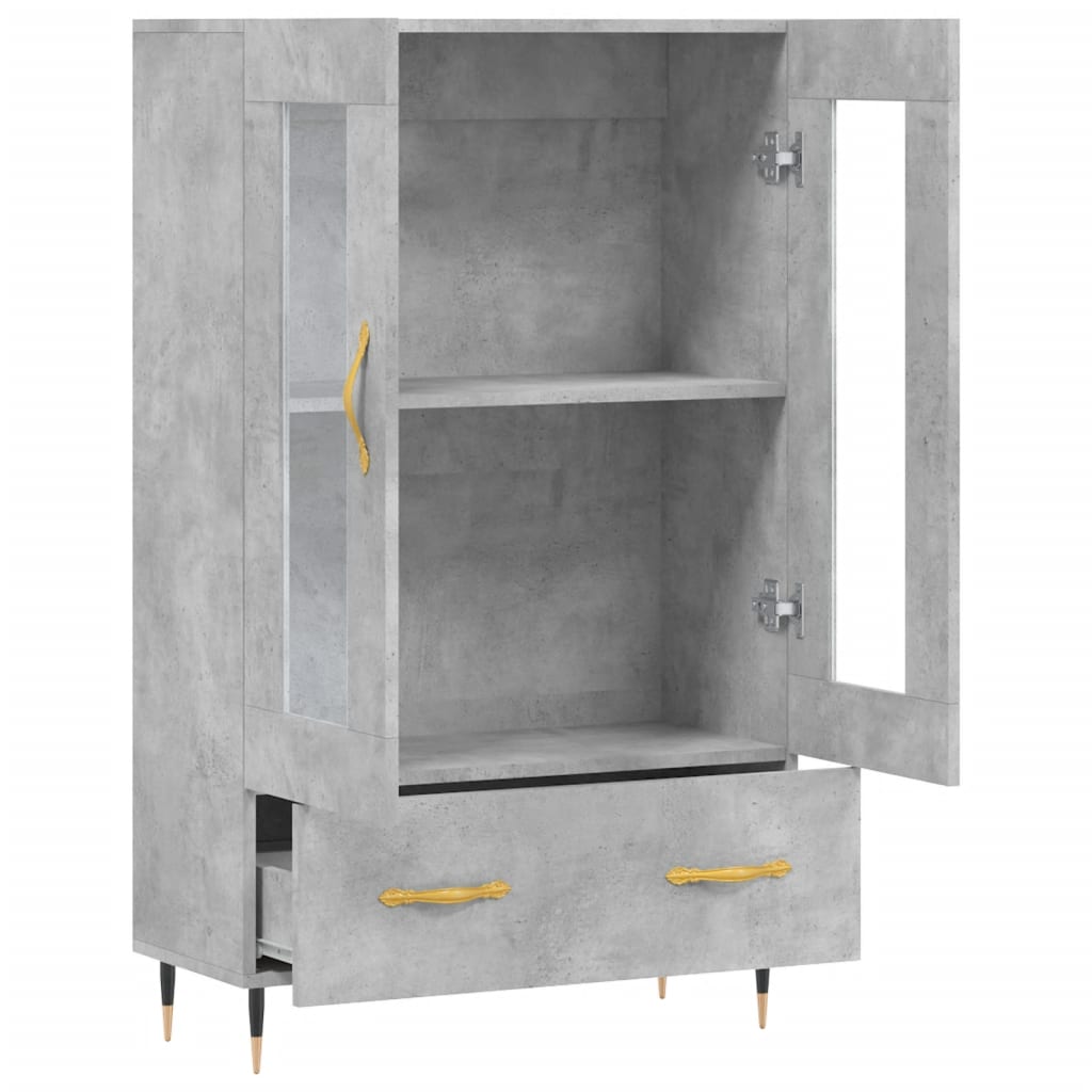 Highboard Concrete Grey 69,5x31x115 cm Engineered Wood