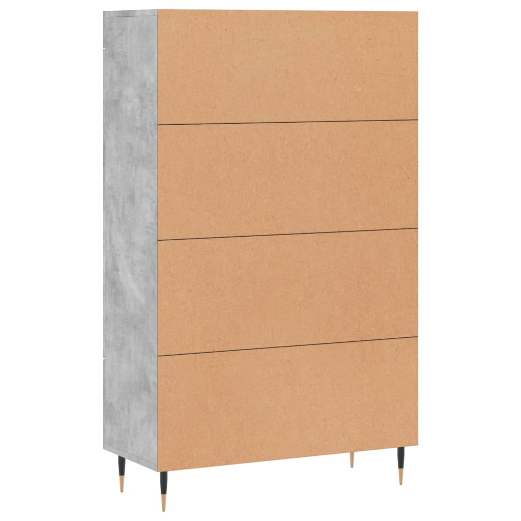 Highboard Concrete Grey 69,5x31x115 cm Engineered Wood