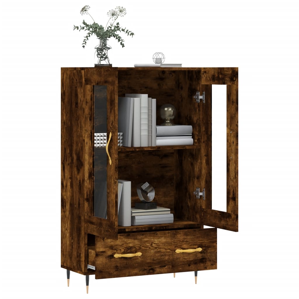 Highboard Smoked Oak 69,5x31x115 cm Engineered Wood