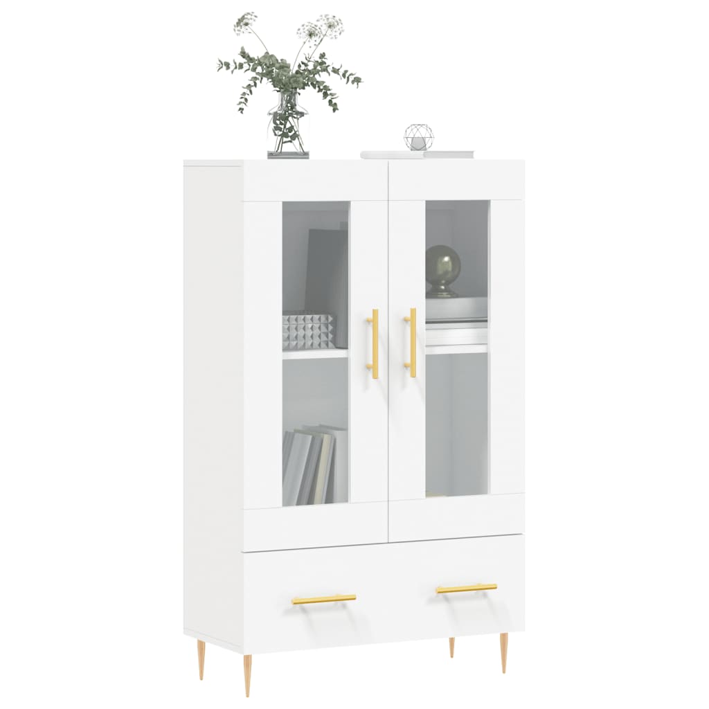 Highboard White 69.5x31x115 cm Engineered Wood
