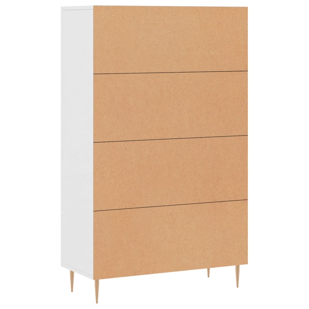 Highboard White 69,5x31x115 cm Engineered Wood