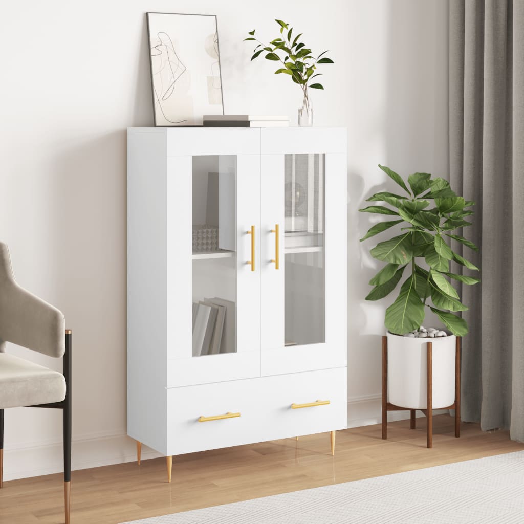 Highboard White 69,5x31x115 cm Engineered Wood