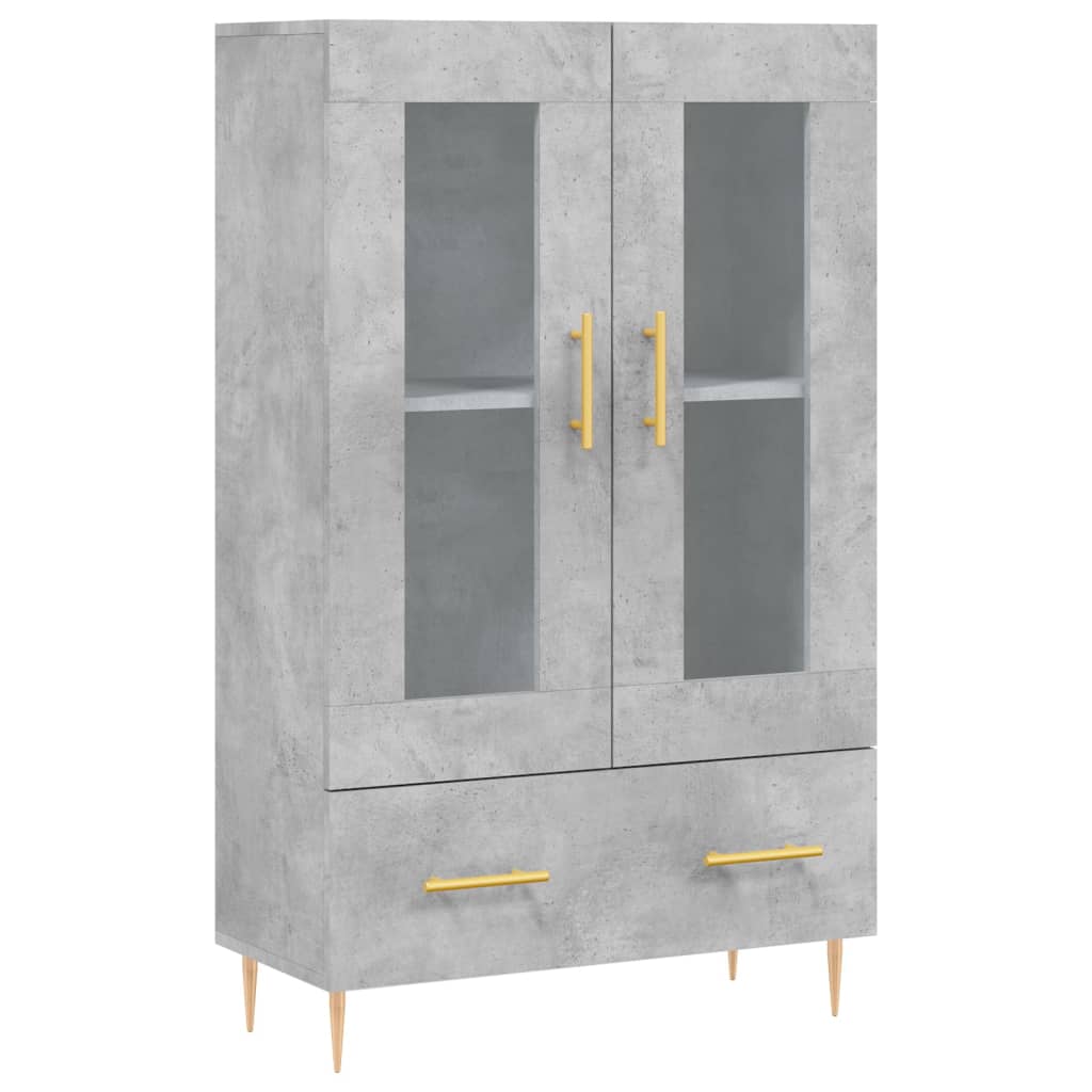 Highboard Concrete Grey 69,5x31x115 cm Engineered Wood